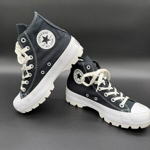 Converse Chuck Taylor All Star Lugged Heel Platform Shoes Women's Size 7 Black